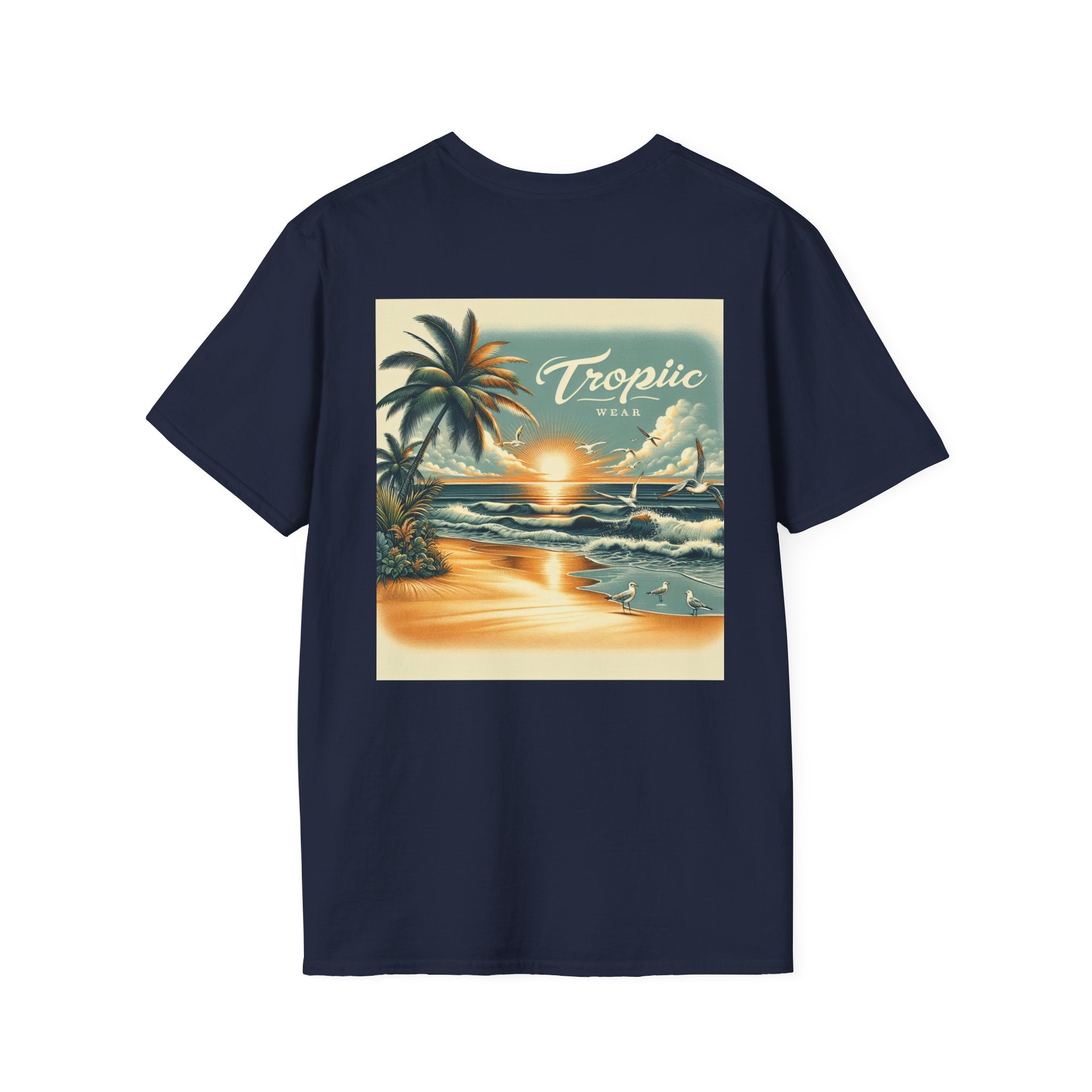 Tropical Sunset T-Shirt, Summer Vibes Tee, Unisex Graphic Shirt, Vacation Apparel, Beachwear Gift
