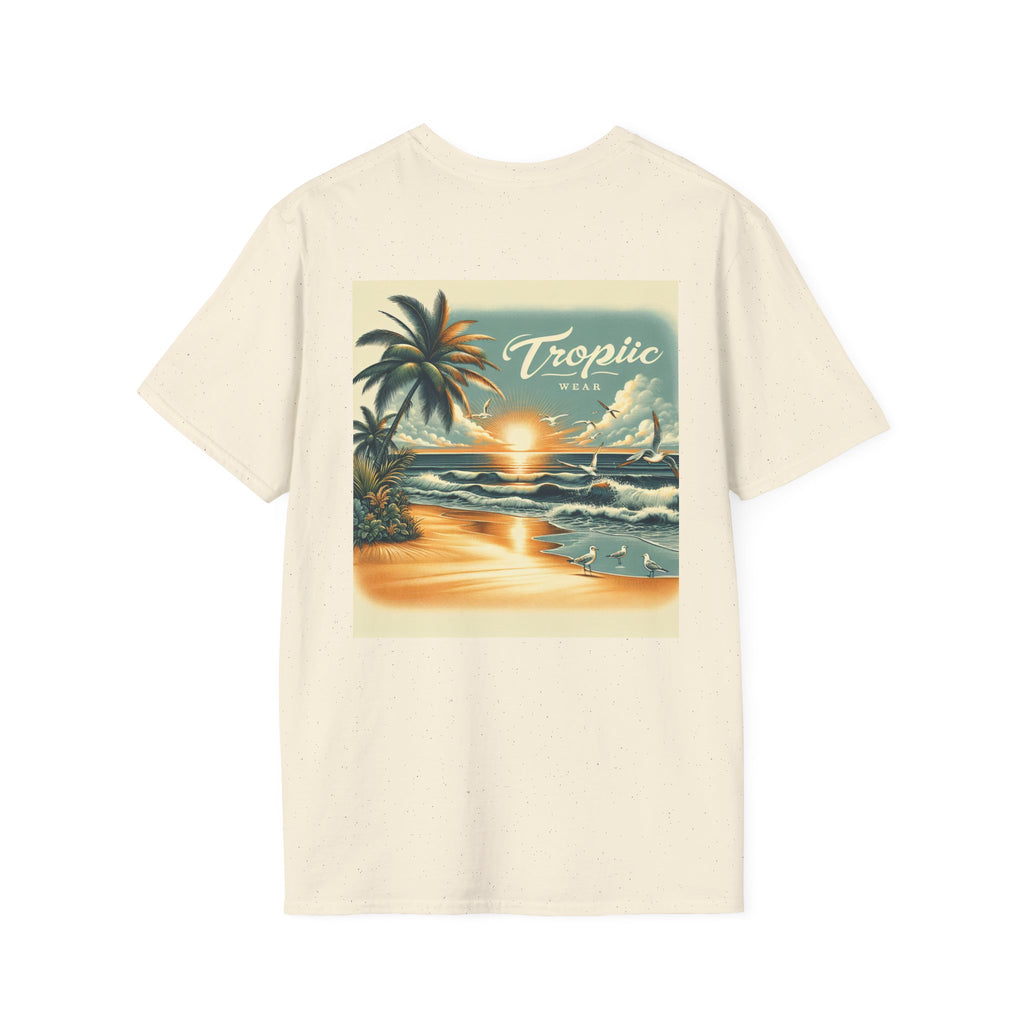 Tropical Sunset T-Shirt, Summer Vibes Tee, Unisex Graphic Shirt, Vacation Apparel, Beachwear Gift