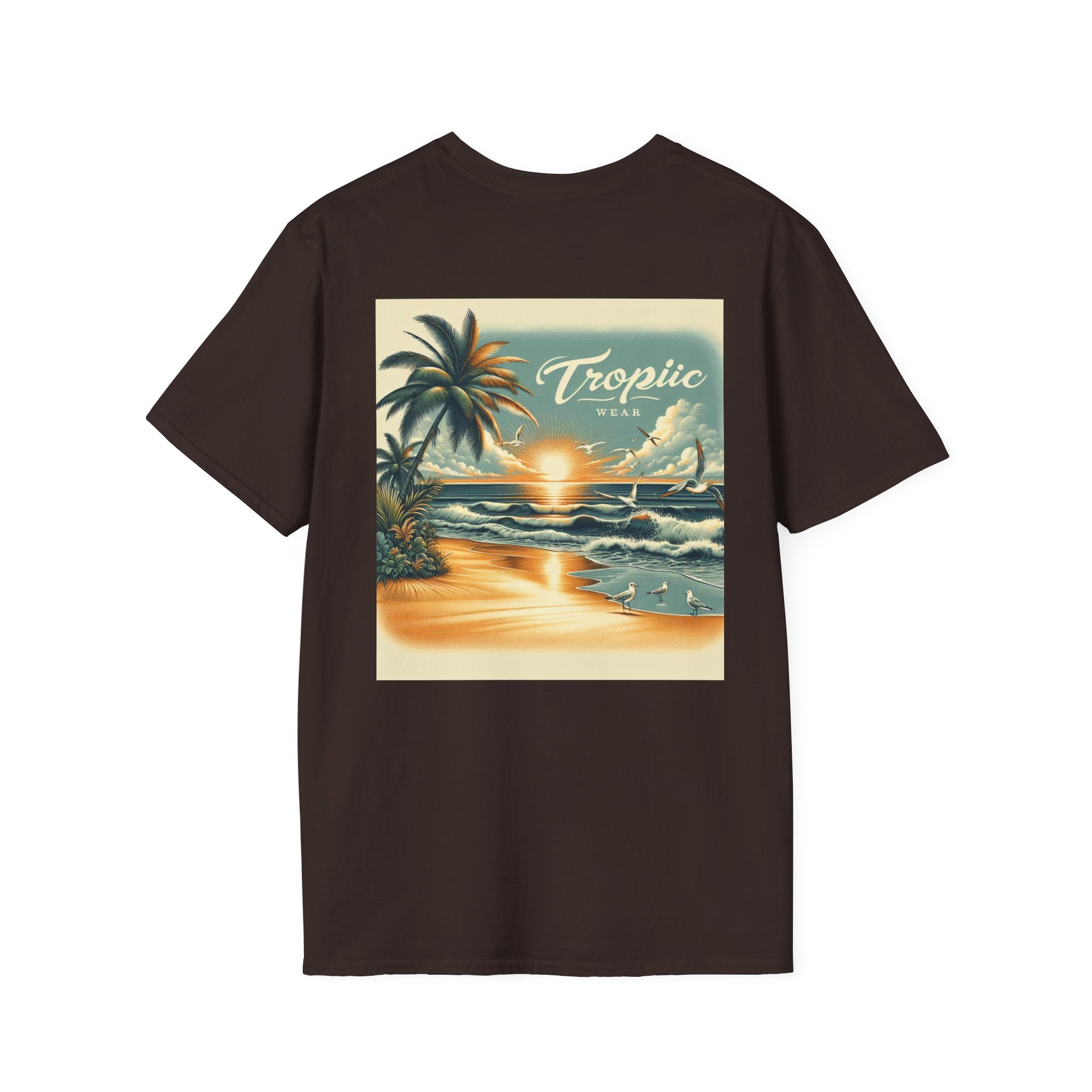 Tropical Sunset T-Shirt, Summer Vibes Tee, Unisex Graphic Shirt, Vacation Apparel, Beachwear Gift